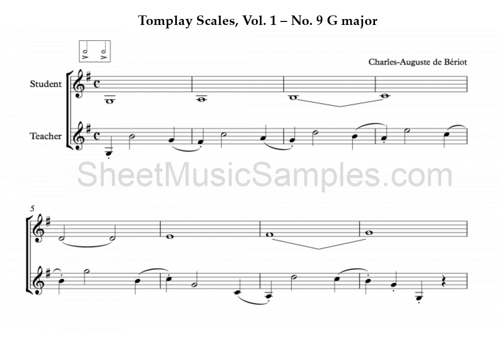 Tomplay Scales, Vol. 1 – No. 9 G major