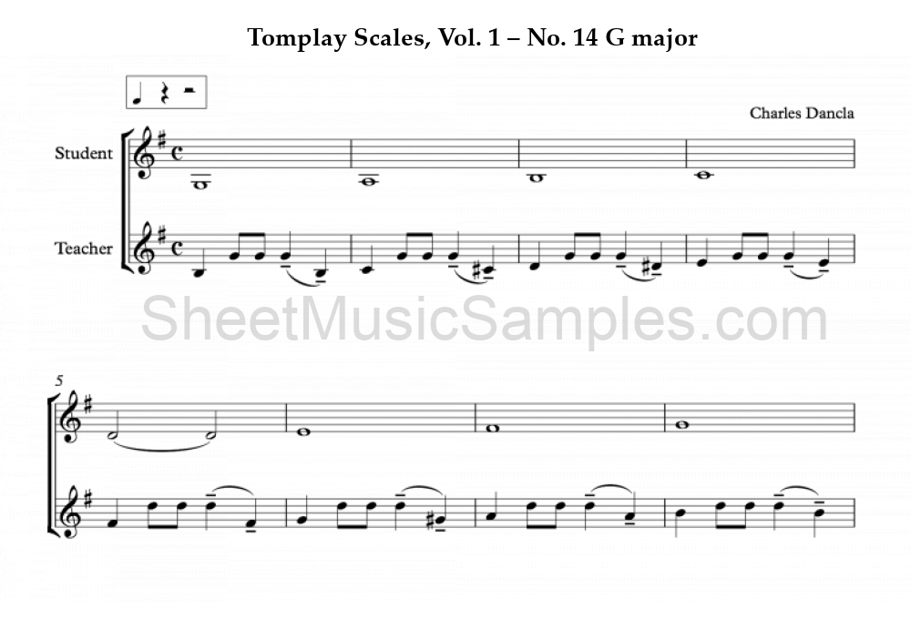 Tomplay Scales, Vol. 1 – No. 14 G major