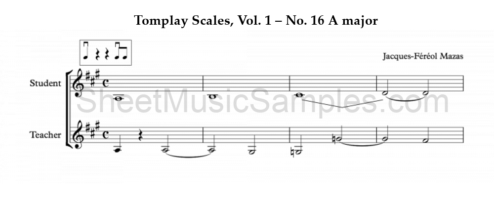 Tomplay Scales, Vol. 1 – No. 16 A major