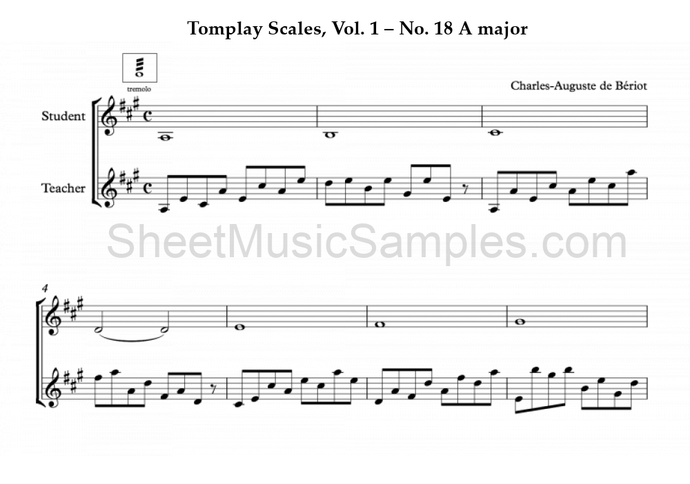 Tomplay Scales, Vol. 1 – No. 18 A major