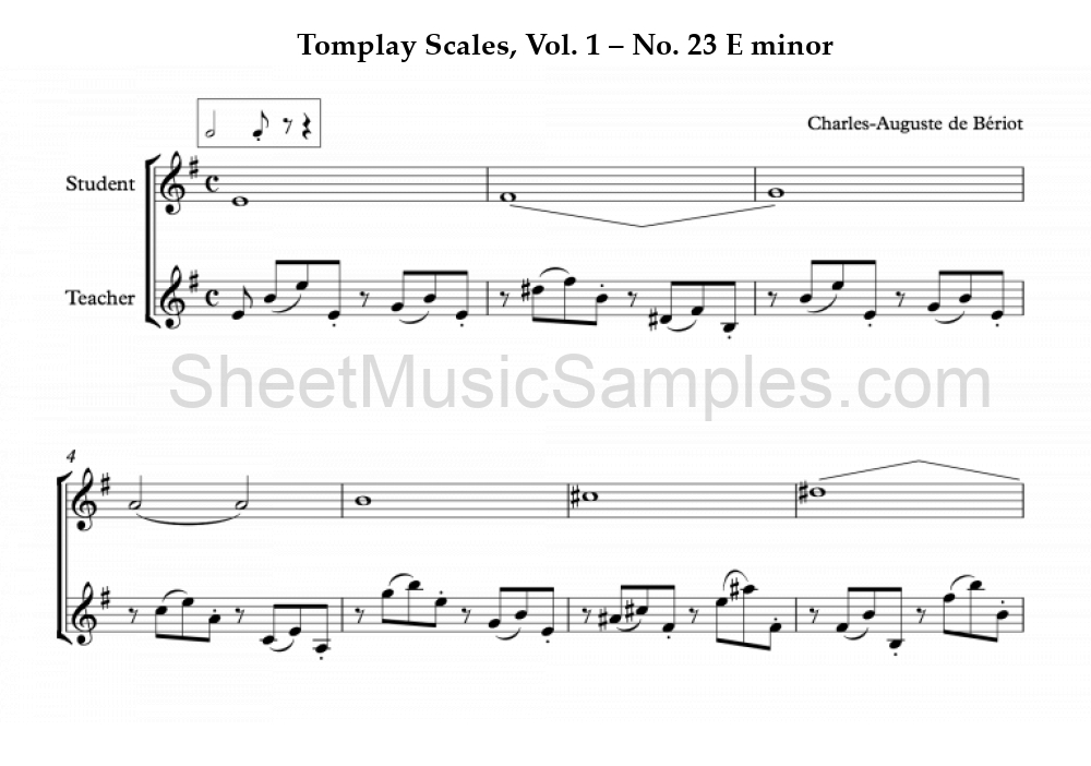 Tomplay Scales, Vol. 1 – No. 23 E minor