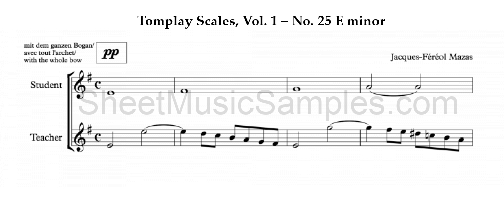 Tomplay Scales, Vol. 1 – No. 25 E minor