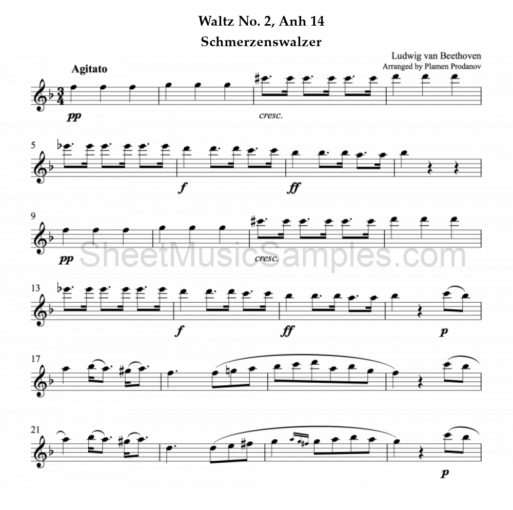 Waltz No. 2, Anh 14 - Schmerzenswalzer