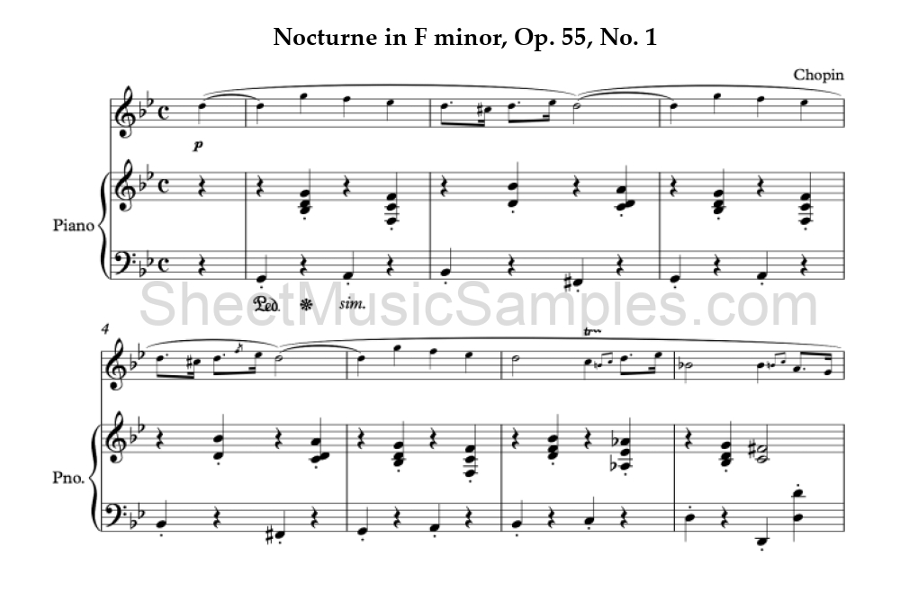 Nocturne in F minor, Op. 55, No. 1