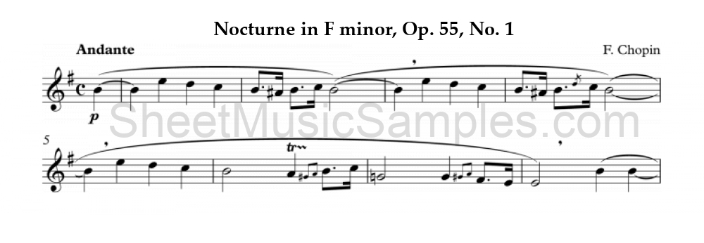 Nocturne in F minor, Op. 55, No. 1