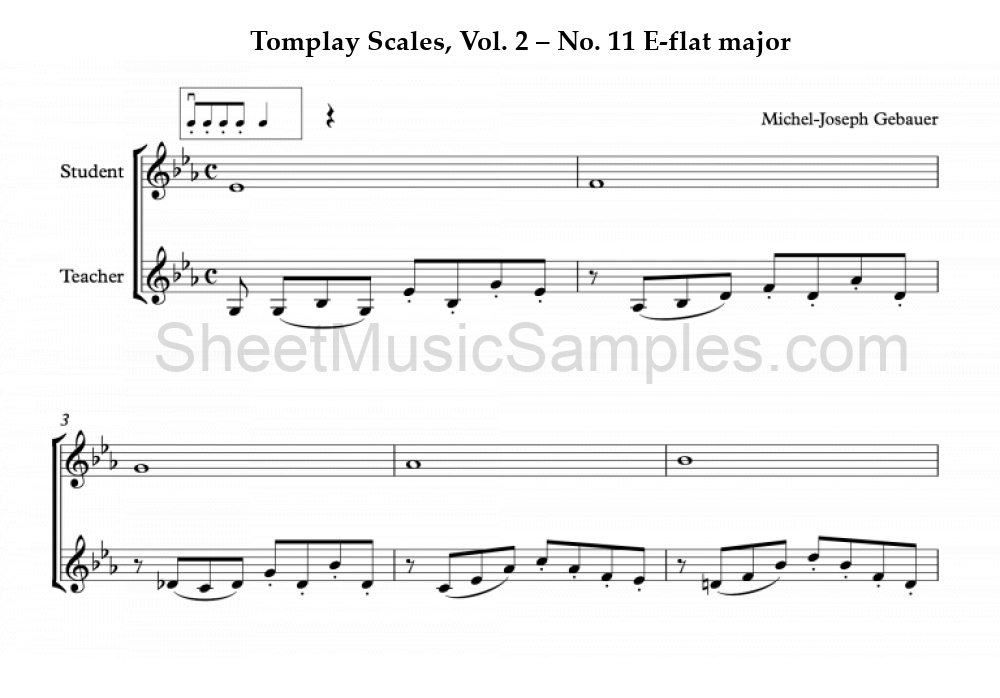 Tomplay Scales, Vol. 2 – No. 11 E-flat major