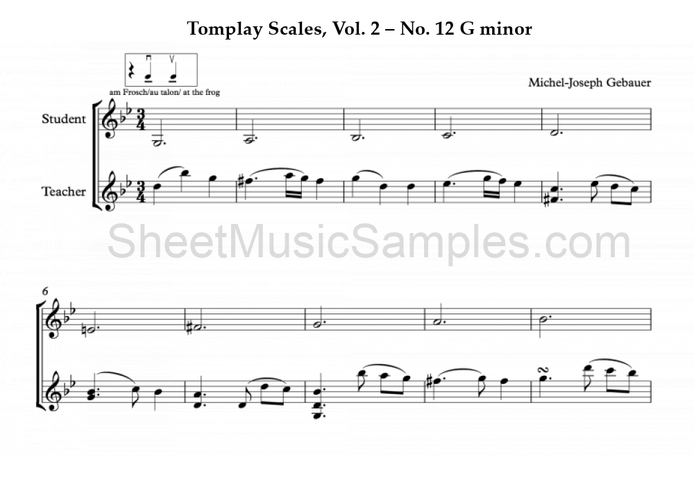 Tomplay Scales, Vol. 2 – No. 12 G minor