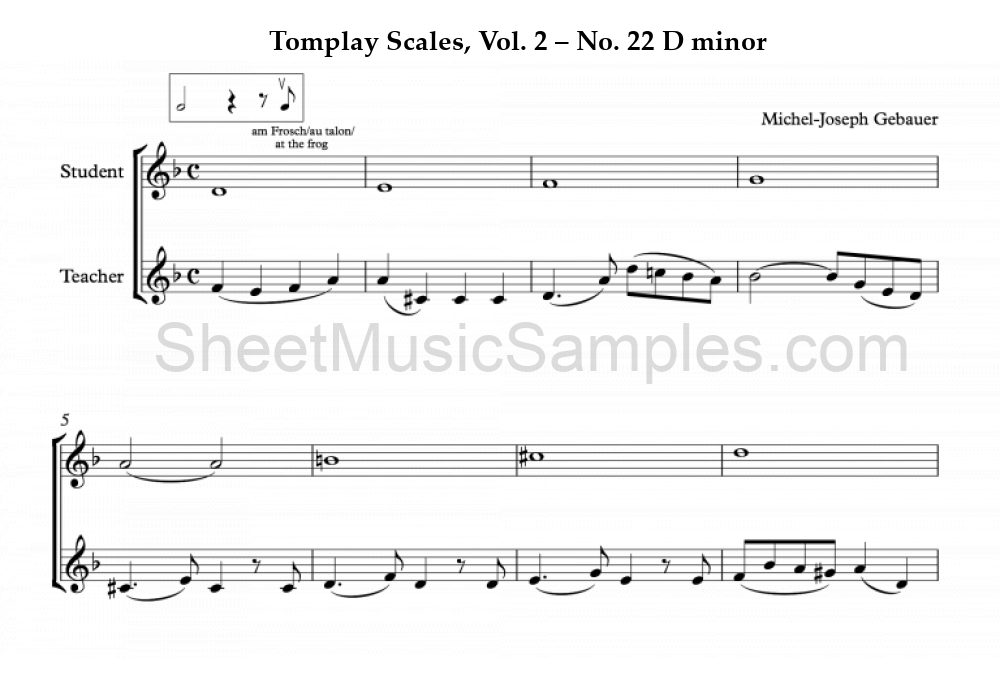 Tomplay Scales, Vol. 2 – No. 22 D minor