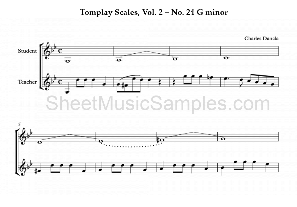 Tomplay Scales, Vol. 2 – No. 24 G minor