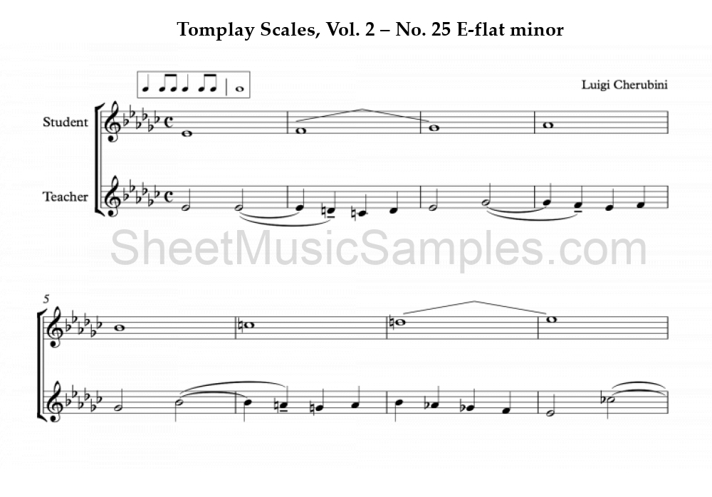 Tomplay Scales, Vol. 2 – No. 25 E-flat minor