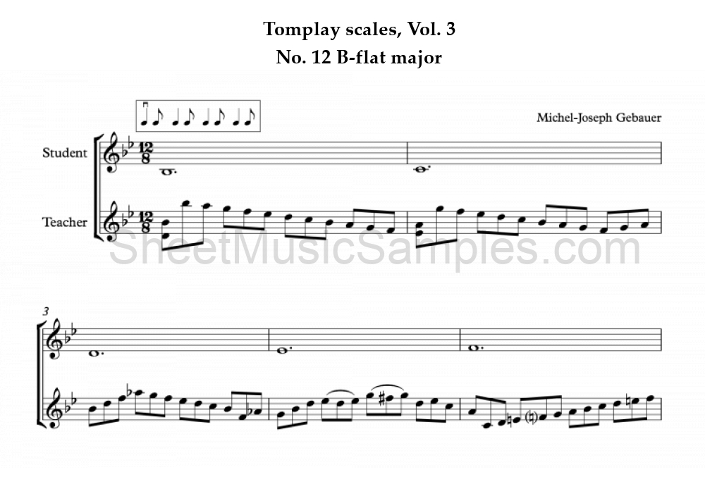 Tomplay scales, Vol. 3 - No. 12 B-flat major