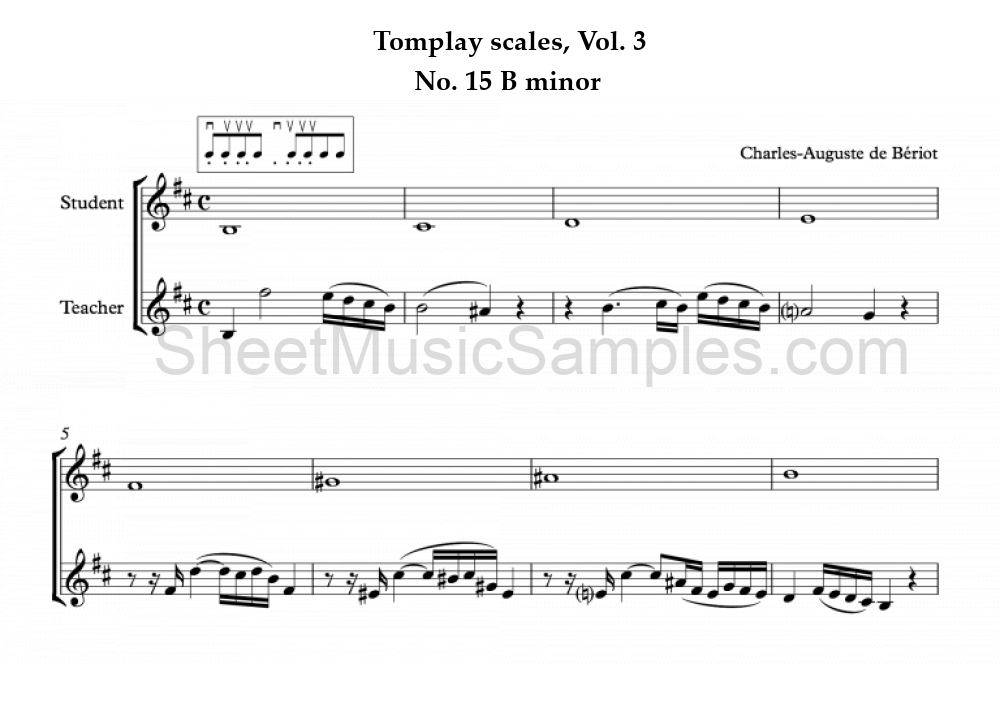 Tomplay scales, Vol. 3 - No. 15 B minor