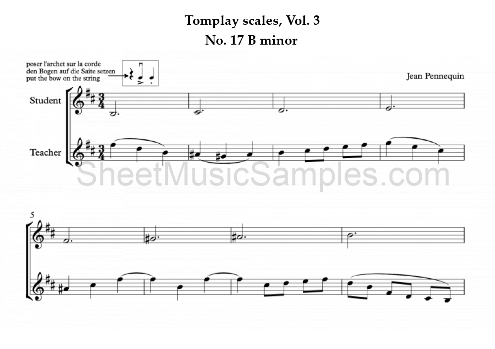 Tomplay scales, Vol. 3 - No. 17 B minor