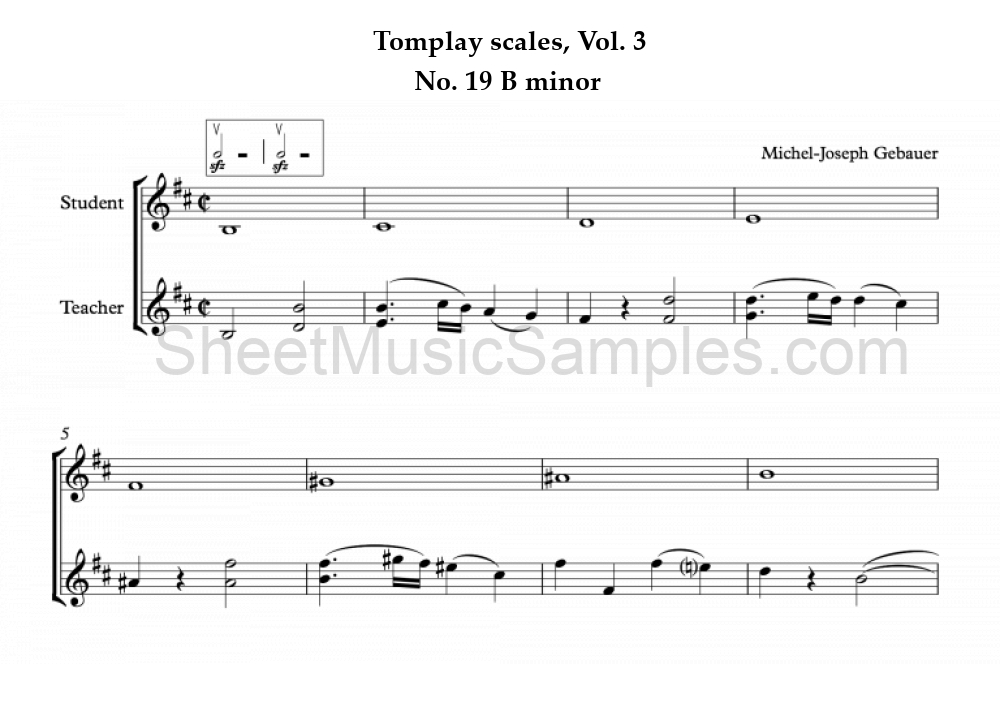 Tomplay scales, Vol. 3 - No. 19 B minor