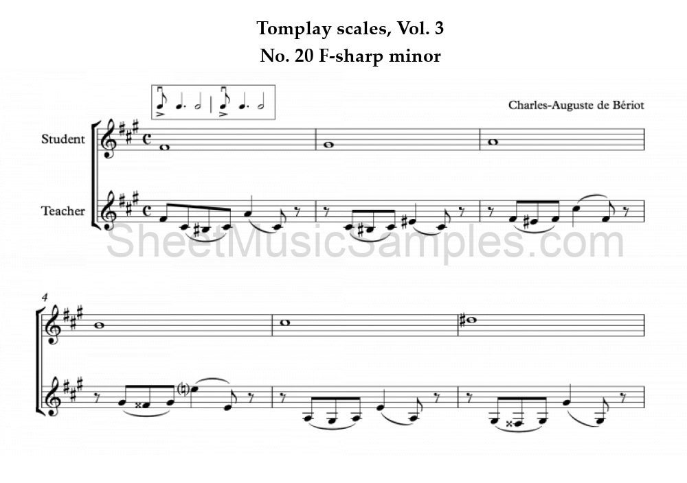 Tomplay scales, Vol. 3 - No. 20 F-sharp minor