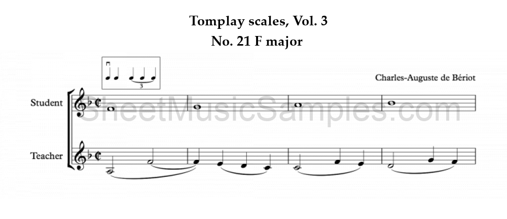 Tomplay scales, Vol. 3 - No. 21 F major