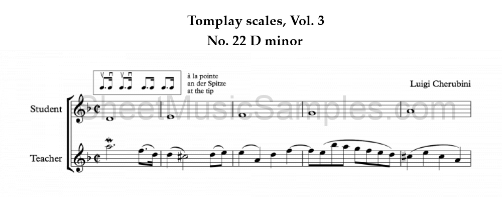 Tomplay scales, Vol. 3 - No. 22 D minor