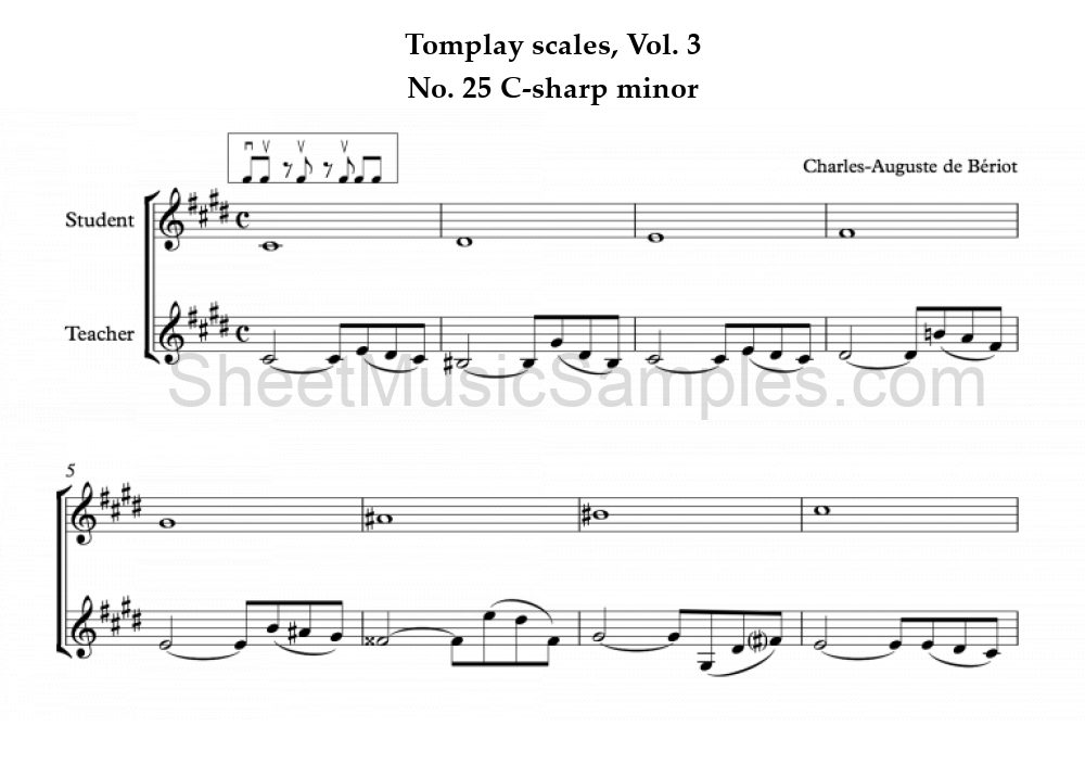 Tomplay scales, Vol. 3 - No. 25 C-sharp minor