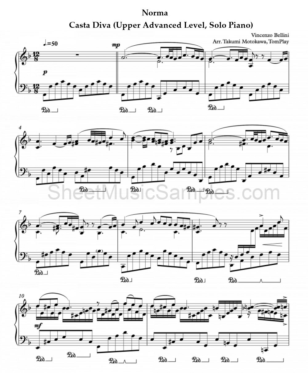 Norma - Casta Diva (Upper Advanced Level, Solo Piano)