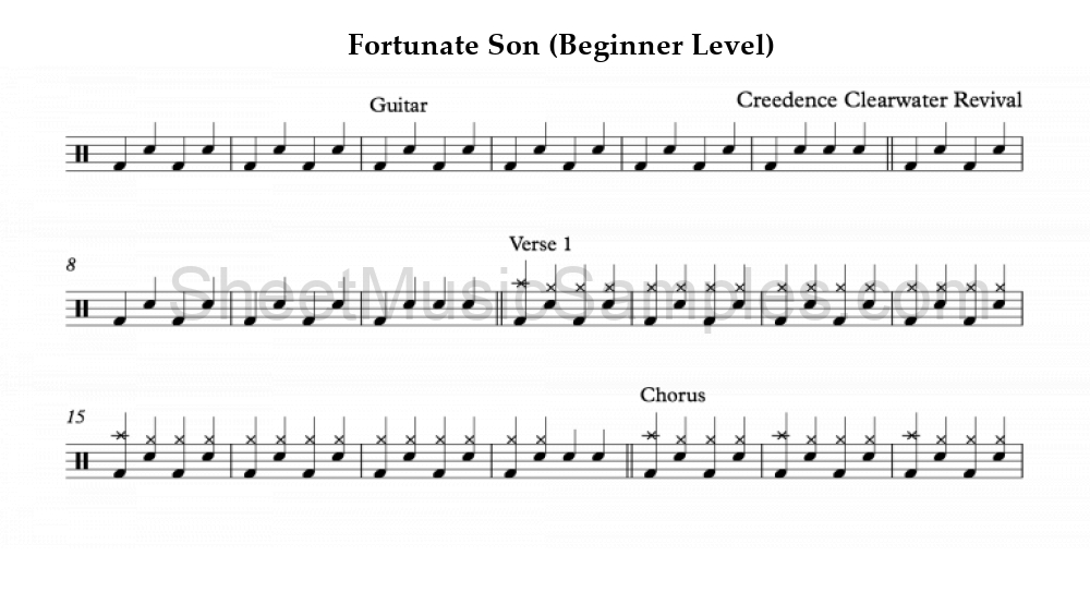 Fortunate Son (Beginner Level)