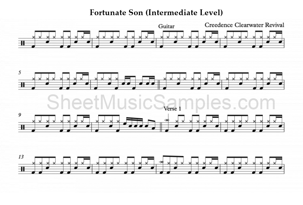 Fortunate Son (Intermediate Level)