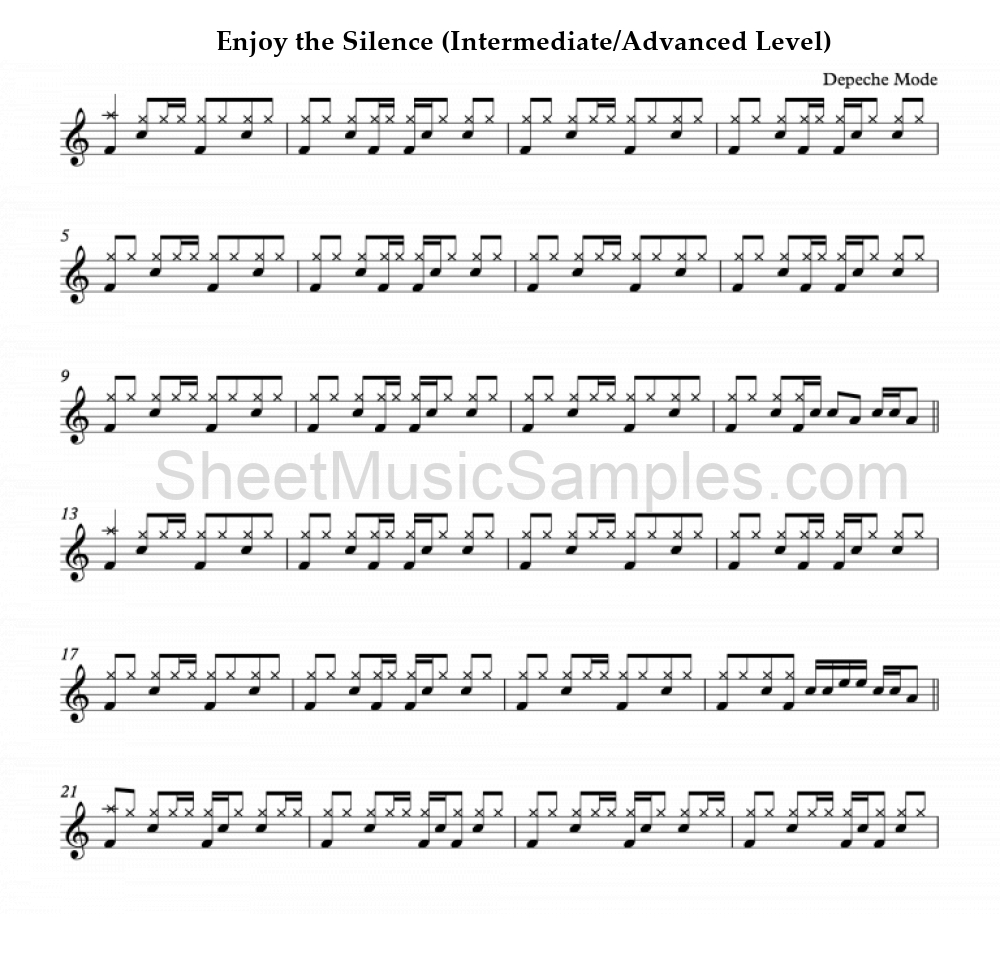 Enjoy the Silence (Intermediate/Advanced Level)