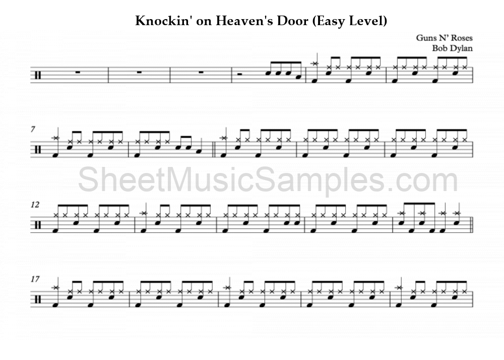 Knockin' on Heaven's Door (Easy Level)