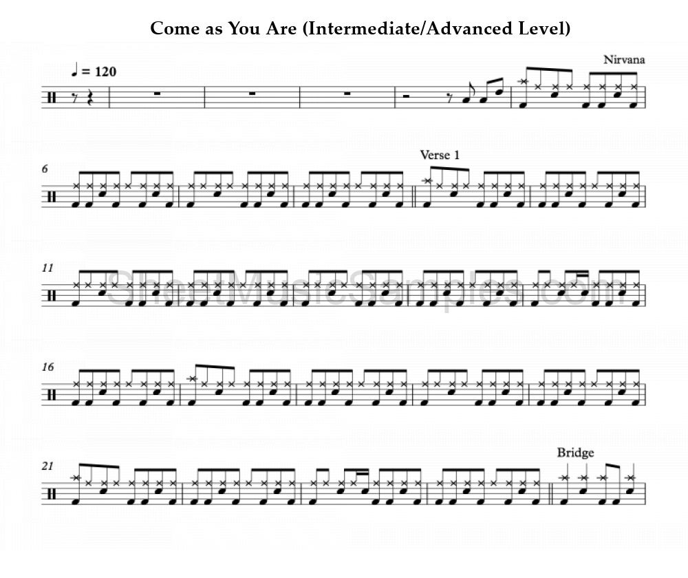 Come as You Are (Intermediate/Advanced Level)