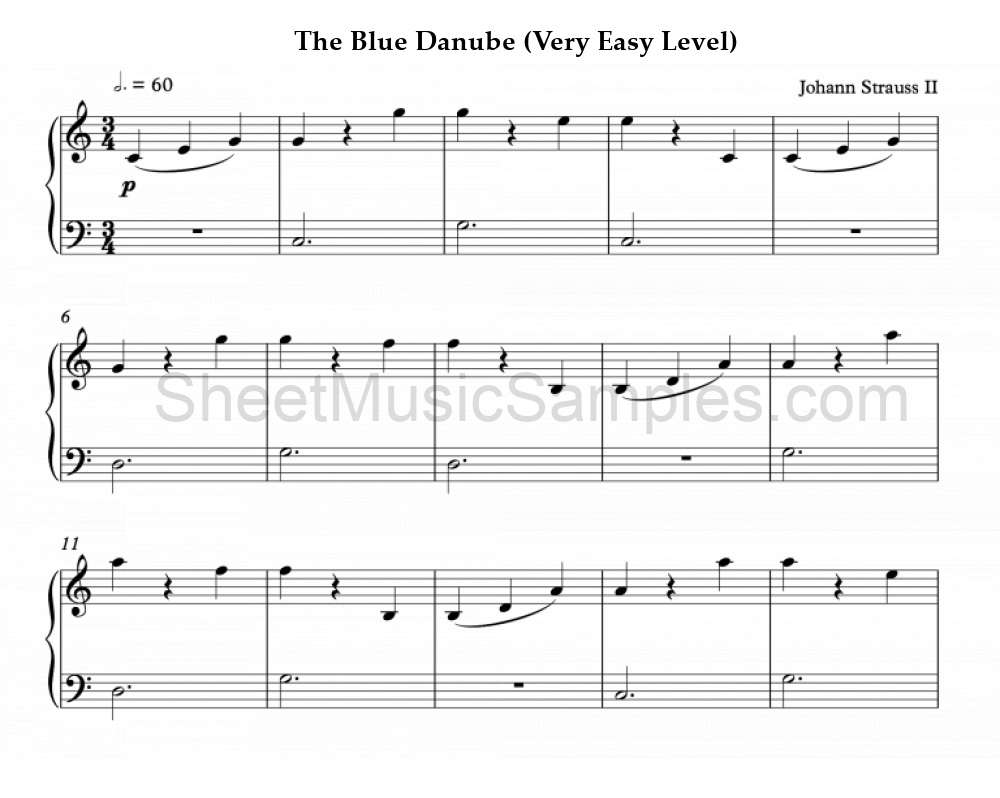 The Blue Danube (Very Easy Level)