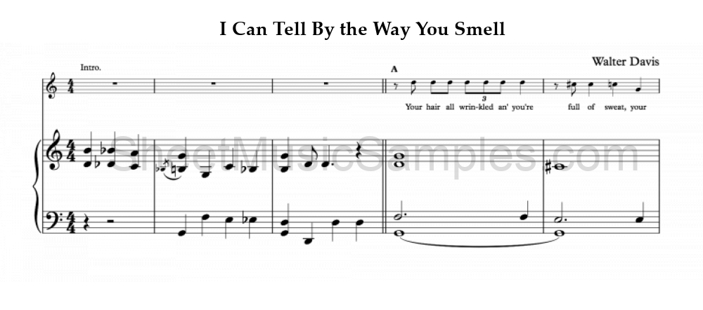 I Can Tell By the Way You Smell