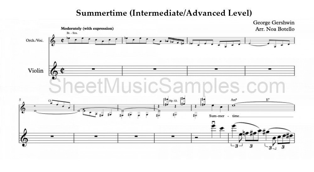 Summertime (Intermediate/Advanced Level)