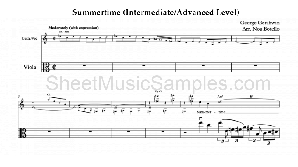 Summertime (Intermediate/Advanced Level)