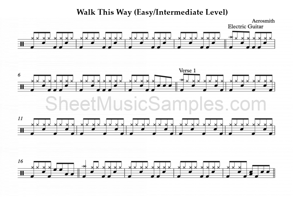 Walk This Way (Easy/Intermediate Level)