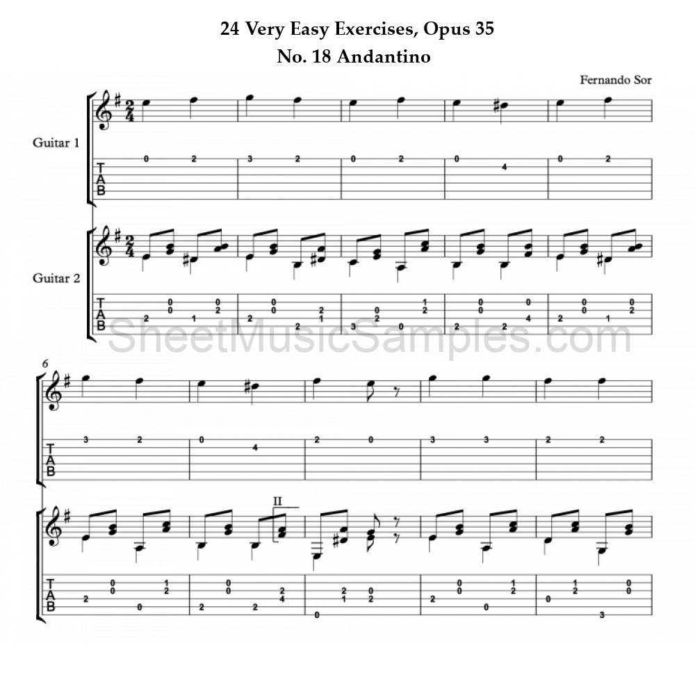 24 Very Easy Exercises, Opus 35 - No. 18 Andantino