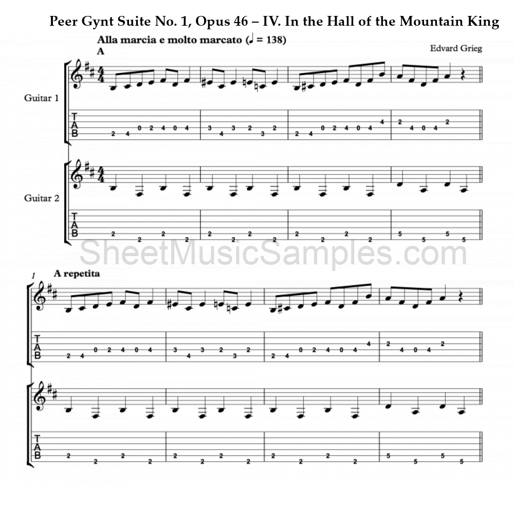 Peer Gynt Suite No. 1, Opus 46 – IV. In the Hall of the Mountain King