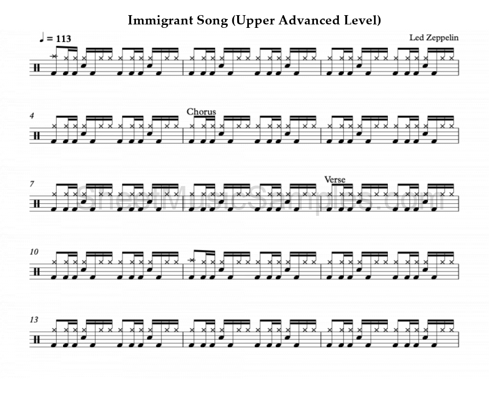 Immigrant Song (Upper Advanced Level)