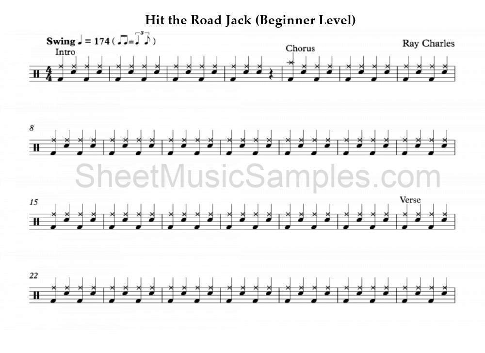 Hit the Road Jack (Beginner Level)