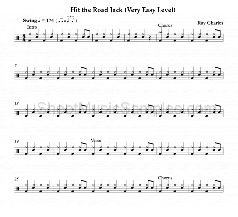 Hit the Road Jack (Very Easy Level)