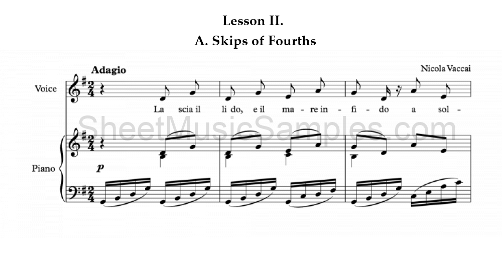 Lesson II. - A. Skips of Fourths