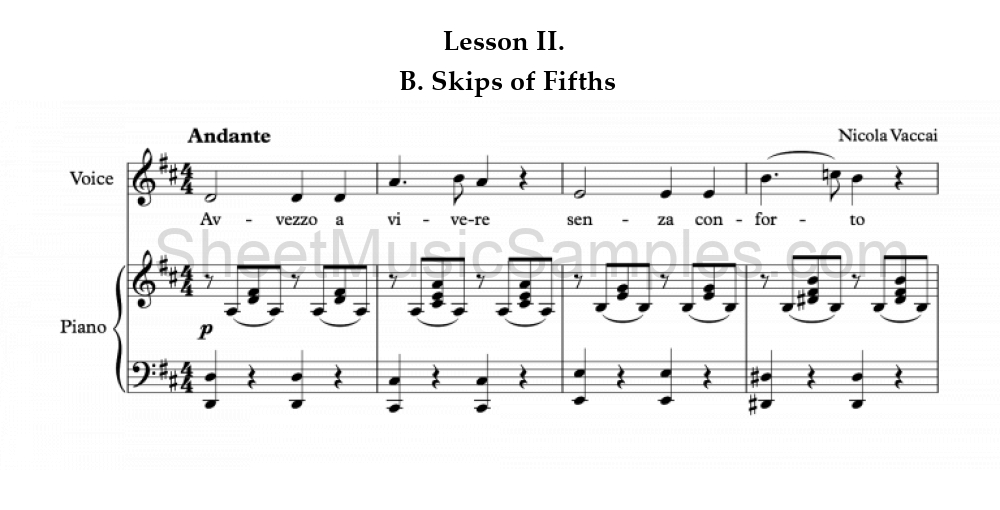 Lesson II. - B. Skips of Fifths