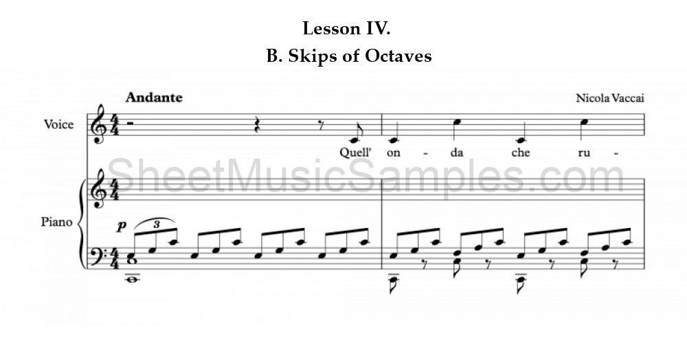 Lesson IV. - B. Skips of Octaves