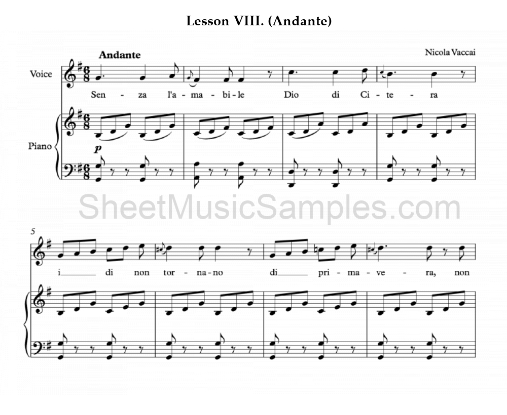 Lesson VIII. (Andante)