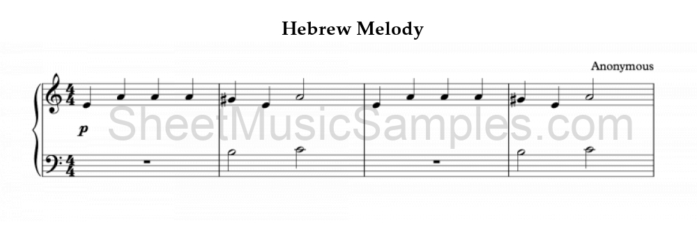 Hebrew Melody