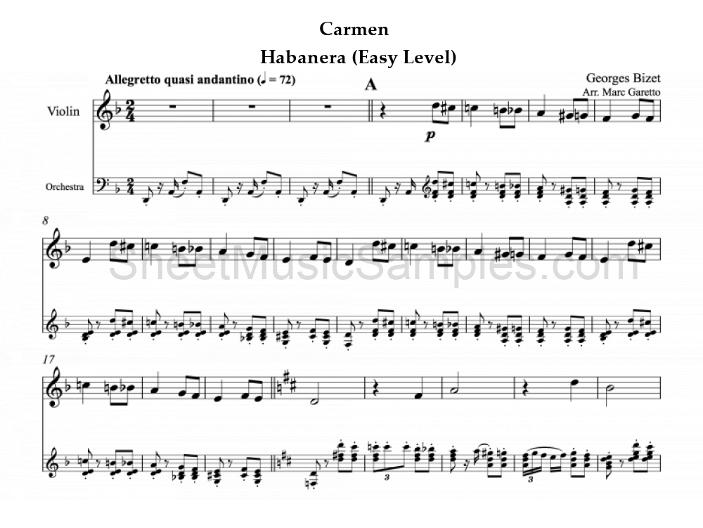 Carmen - Habanera (Easy Level)