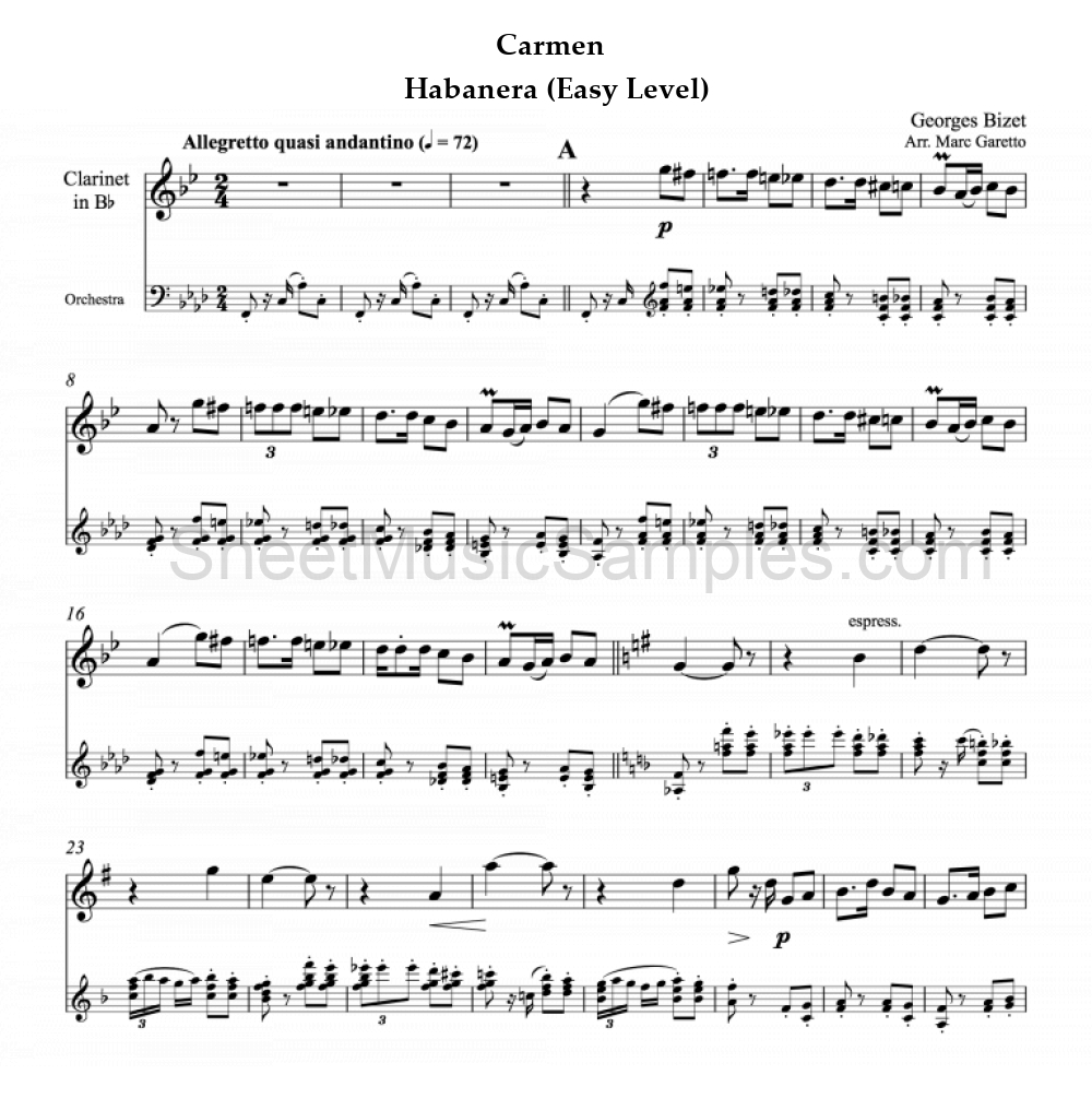 Carmen - Habanera (Easy Level)