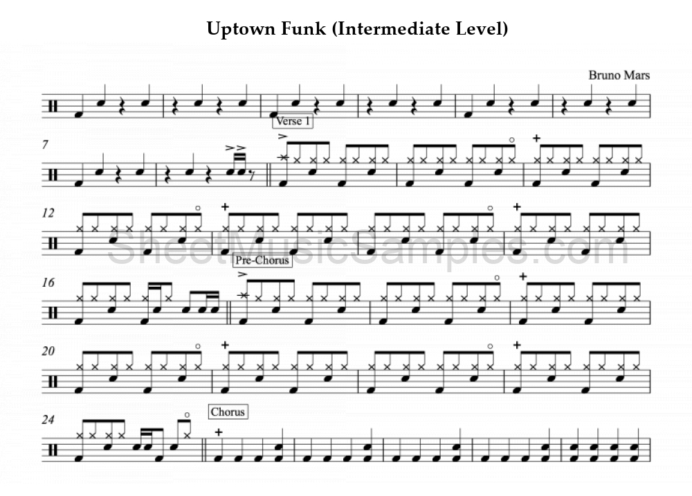 Uptown Funk (Intermediate Level)