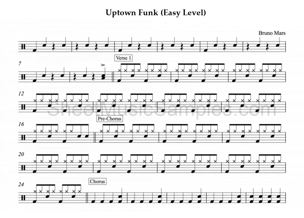 Uptown Funk (Easy Level)