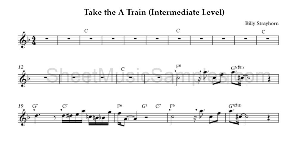 Take the A Train (Intermediate Level)