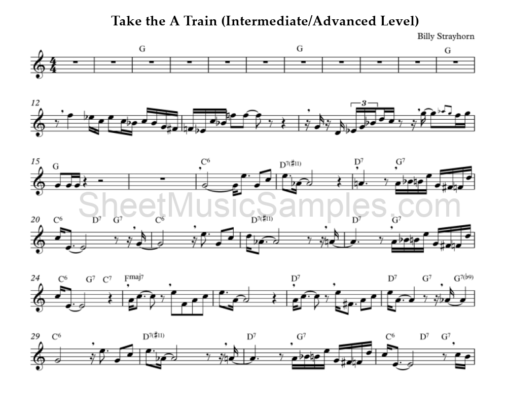 Take the A Train (Intermediate/Advanced Level)