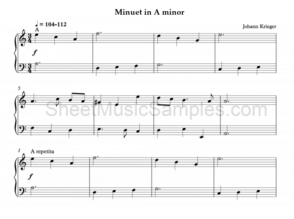 Minuet in A minor